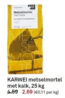 Aanbiedingen Karwei metselmortel met kalk - Huismerk Karwei - Geldig van 20/07/2015 tot 26/07/2015 bij Karwei