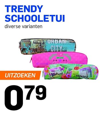 Aanbiedingen Trendy schooletui - Huismerk - Action - Geldig van 22/07/2015 tot 28/07/2015 bij Action