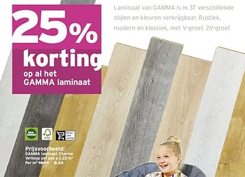 Aanbiedingen Gamma laminaat charme - Gamma - Geldig van 20/07/2015 tot 26/07/2015 bij Gamma