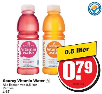 Aanbiedingen Sourcy vitamin water - Sourcy - Geldig van 22/07/2015 tot 28/07/2015 bij Hoogvliet