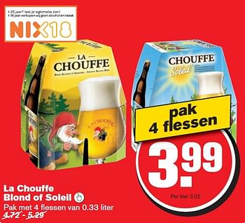 Aanbiedingen La chouffe blond of soleil - La Chouffe - Geldig van 22/07/2015 tot 28/07/2015 bij Hoogvliet