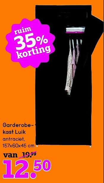 Aanbiedingen Garderobe­ kast luik - Huismerk - Leen Bakker - Geldig van 19/07/2015 tot 01/08/2015 bij Leen Bakker