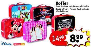 Aanbiedingen Koffer steel de show met deze mooie koffer - Disney - Geldig van 21/07/2015 tot 02/08/2015 bij Kruidvat