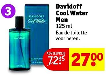 Aanbiedingen Davidoff cool water men - Davidoff - Geldig van 21/07/2015 tot 02/08/2015 bij Kruidvat