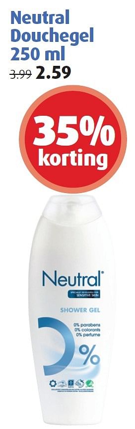 Aanbiedingen Neutral douchegel - neutral - Geldig van 20/07/2015 tot 02/08/2015 bij Uw eigen drogist