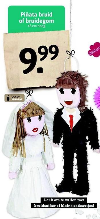 Aanbiedingen Piñata bruid of bruidegom - Huismerk - Xenos - Geldig van 17/07/2015 tot 08/08/2015 bij Xenos