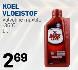 Aanbiedingen Koelvloeistof valvoline maxlife 36°c - Valvoline - Geldig van 06/07/2015 tot 31/08/2015 bij Action