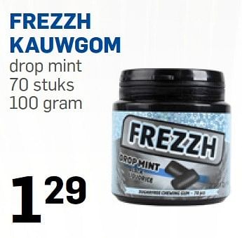 Aanbiedingen Frezzh kauwgom drop mint - Frezzh - Geldig van 06/07/2015 tot 31/08/2015 bij Action
