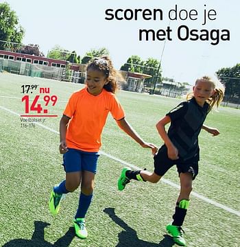 Aanbiedingen Voetbalset jr - Osaga - Geldig van 19/07/2015 tot 30/09/2015 bij Scapino
