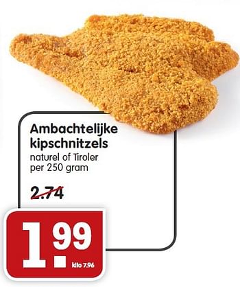 Aanbiedingen Ambachtelijke kipschnitzels naturel of tiroler - Huismerk - Em-té - Geldig van 26/07/2015 tot 01/08/2015 bij Em-té
