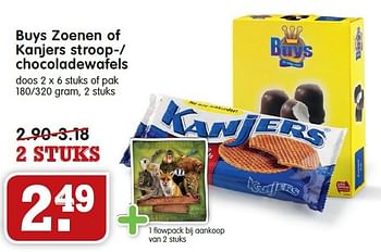 Aanbiedingen Buys zoenen of kanjers stroop-- chocoladewafels - Buys - Geldig van 26/07/2015 tot 01/08/2015 bij Em-té