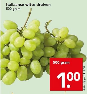 Aanbiedingen Italiaanse witte druiven - Huismerk deen supermarkt - Geldig van 26/07/2015 tot 01/08/2015 bij Deen Supermarkten