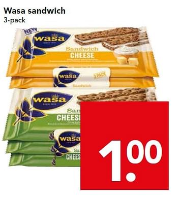 Aanbiedingen Wasa sandwich - Wasa - Geldig van 26/07/2015 tot 01/08/2015 bij Deen Supermarkten