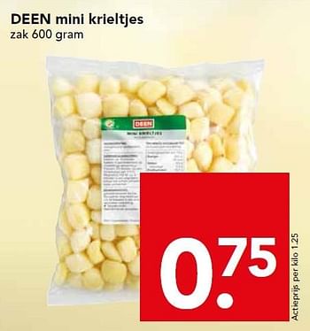 Aanbiedingen Deen mini krieltjes - Huismerk deen supermarkt - Geldig van 26/07/2015 tot 01/08/2015 bij Deen Supermarkten