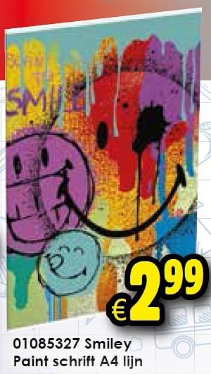 Aanbiedingen Smiley paint schrift a4 lijn - Smiley World - Geldig van 01/08/2015 tot 06/09/2015 bij ToyChamp