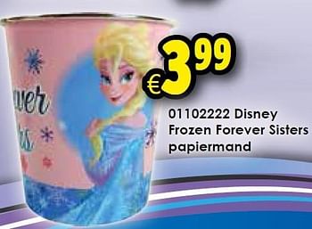 Aanbiedingen Disney frozen forever sisters papiermand - Disney  Frozen - Geldig van 01/08/2015 tot 06/09/2015 bij ToyChamp