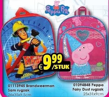 Aanbiedingen Peppa fairy dust rugzak - Peppa  Pig - Geldig van 01/08/2015 tot 06/09/2015 bij ToyChamp