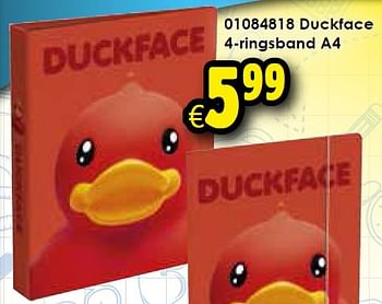 Aanbiedingen Duckface 4-ringsband a4 - Duckface - Geldig van 01/08/2015 tot 06/09/2015 bij ToyChamp