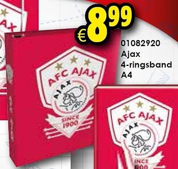 Aanbiedingen Ajax 4-ringsband a4 - AFC Ajax - Geldig van 01/08/2015 tot 06/09/2015 bij ToyChamp