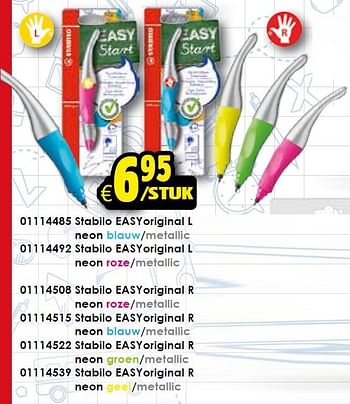 Aanbiedingen Stabilo easyoriginal l neon roze-metallic - Stabilo - Geldig van 01/08/2015 tot 06/09/2015 bij ToyChamp