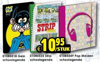 Aanbiedingen Strip schoolagenda - Huismerk - Toychamp - Geldig van 01/08/2015 tot 06/09/2015 bij ToyChamp