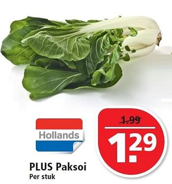 Aanbiedingen Plus paksoi - Huismerk - Plus - Geldig van 27/07/2015 tot 01/08/2015 bij Plus