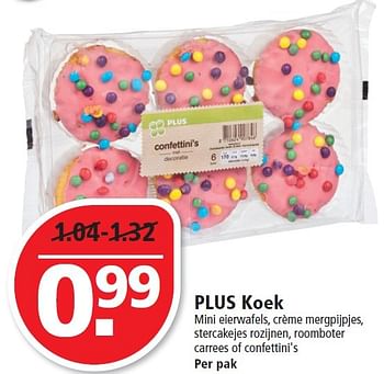 Aanbiedingen Plus koek - Huismerk - Plus - Geldig van 27/07/2015 tot 01/08/2015 bij Plus