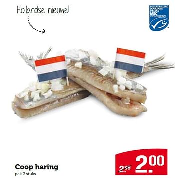 Aanbiedingen Coop haring - Huismerk - Coop - Geldig van 27/07/2015 tot 02/08/2015 bij Coop
