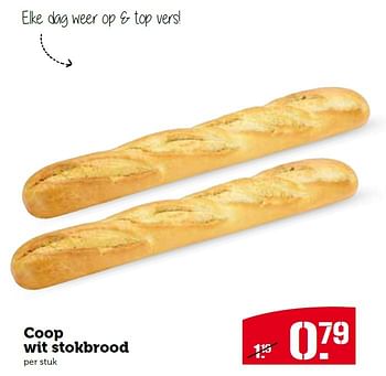 Aanbiedingen Coop wit stokbrood - Huismerk - Coop - Geldig van 27/07/2015 tot 02/08/2015 bij Coop
