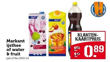 Aanbiedingen Markant ijsthee of water + fruit - Markant - Geldig van 27/07/2015 tot 02/08/2015 bij Coop