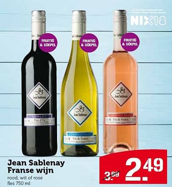 Aanbiedingen Jean sablenay franse wijn - Rosé wijnen - Geldig van 27/07/2015 tot 02/08/2015 bij Coop