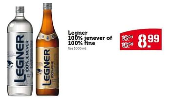 Aanbiedingen Legner 100% jenever of 100% fine - Legner - Geldig van 27/07/2015 tot 02/08/2015 bij Coop