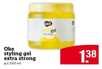 Aanbiedingen Oke styling gel extra strong - Oké - Geldig van 27/07/2015 tot 02/08/2015 bij Coop