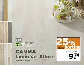 Aanbiedingen Gamma laminaat allure - Gamma - Geldig van 27/07/2015 tot 02/08/2015 bij Gamma