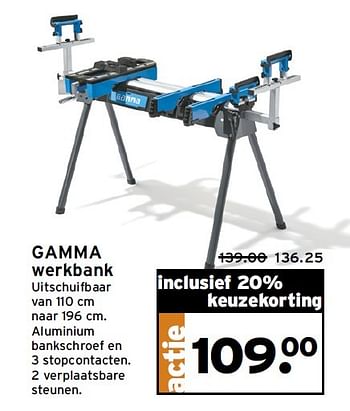 Aanbiedingen Gamma werkbank - Gamma - Geldig van 27/07/2015 tot 02/08/2015 bij Gamma