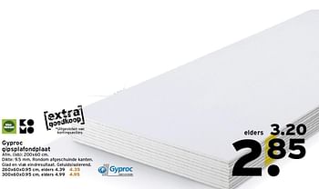 Aanbiedingen Gyproc gipsplafondplaat - Gyproc - Geldig van 27/07/2015 tot 02/08/2015 bij Gamma