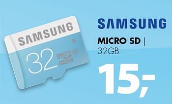 Aanbiedingen Samsung micro sd 32gb - Samsung - Geldig van 27/07/2015 tot 02/08/2015 bij Expert