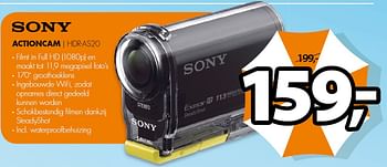 Aanbiedingen Sony actioncam hdr-as20 - Sony - Geldig van 27/07/2015 tot 02/08/2015 bij Expert