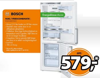 Aanbiedingen Bosch koel-vriescombinatie kge36ew43 - Bosch - Geldig van 27/07/2015 tot 02/08/2015 bij Expert