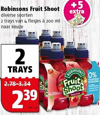 Aanbiedingen Robinsons fruit shoot - Robinsons - Geldig van 27/07/2015 tot 02/08/2015 bij Poiesz