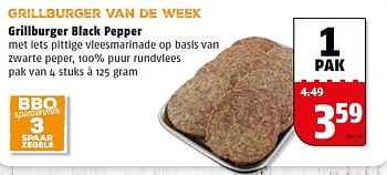 Aanbiedingen Grillburger black pepper - Huismerk Poiesz - Geldig van 27/07/2015 tot 02/08/2015 bij Poiesz
