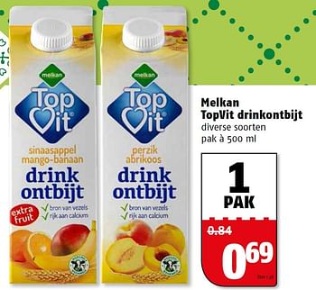 Aanbiedingen Melkan topvit drinkontbijt - Melkan - Geldig van 27/07/2015 tot 02/08/2015 bij Poiesz