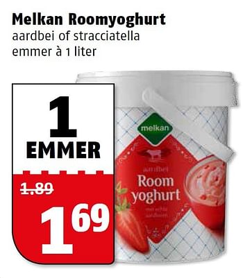 Aanbiedingen Melkan roomyoghurt - Melkan - Geldig van 27/07/2015 tot 02/08/2015 bij Poiesz