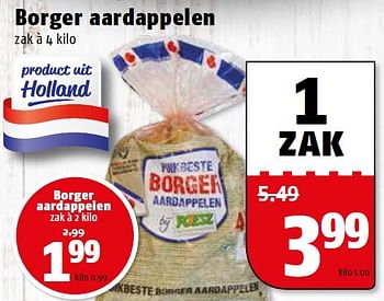 Aanbiedingen Borger aardappelen - Huismerk Poiesz - Geldig van 27/07/2015 tot 02/08/2015 bij Poiesz