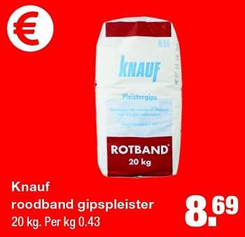 Aanbiedingen Knauf roodband gipspleister - Knauf - Geldig van 27/07/2015 tot 02/08/2015 bij Praxis