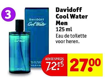 Aanbiedingen Davidoff cool water men - Davidoff - Geldig van 28/07/2015 tot 02/08/2015 bij Kruidvat