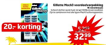 Aanbiedingen Gillette mach3 voordeelverpakking - Gillette - Geldig van 28/07/2015 tot 02/08/2015 bij Trekpleister
