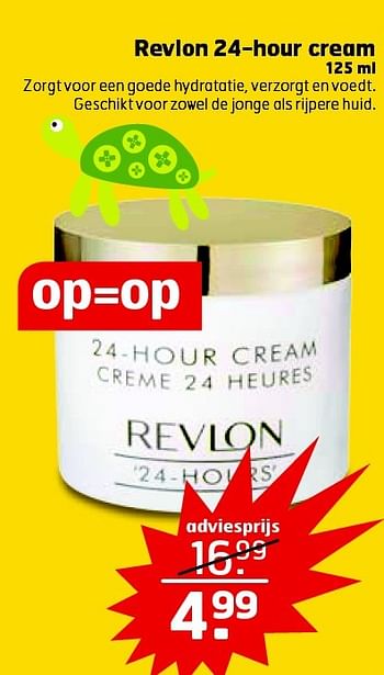 Aanbiedingen Revlon 24-hour cream - Revlon - Geldig van 28/07/2015 tot 02/08/2015 bij Trekpleister