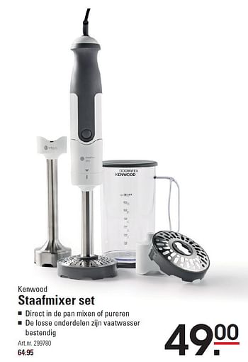 Aanbiedingen Kenwood staafmixer set - Kenwood - Geldig van 16/07/2015 tot 03/08/2015 bij Sligro