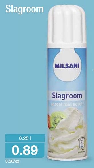Aanbiedingen Slagroom - Milsani - Geldig van 29/07/2015 tot 04/08/2015 bij Aldi